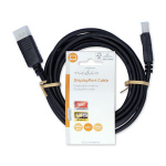Nedis DisplayPort Cable | DisplayPort Male | DisplayPort Male | 4K@60Hz | Gold Plated | 3.00 m | Round | PVC | Black | Label Nedis DisplayPort Cable | DisplayPort Male | DisplayPort Male | 4K@60Hz | Gold Plated | 3.00 m | Round | PVC | Black | Label