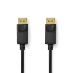 Nedis DisplayPort Cable | DisplayPort Male | DisplayPort Male | 8K@60Hz | Gold Plated | 2.00 m | Round | PVC | Black | Label