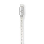 Nedis Lightning Cable | USB 2.0 | USB-C™ Male | Apple Lightning 8-Pin | 480 Mbps | Gold Plated | 2.00 m | Round | Braided / Nylon | Aluminium | Cover Window Box
