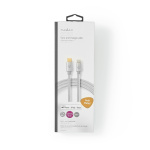 Nedis Lightning Cable | USB 2.0 | USB-C™ Male | Apple Lightning 8-Pin | 480 Mbps | Gold Plated | 2.00 m | Round | Braided / Nylon | Aluminium | Cover Window Box