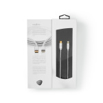 Nedis Lightning Cable | USB 2.0 | USB-C™ Male | Apple Lightning 8-Pin | 480 Mbps | Gold Plated | 2.00 m | Round | Braided / Nylon | Aluminium | Cover Window Box