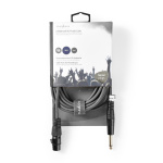 Nedis Unbalanced Audio Cable | XLR 3-Pin Female | 6.35 mm Male | Nickel Plated | 5.00 m | Round | PVC | Dark Grey | Carton Sleeve