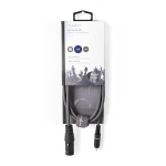 Nedis Unbalanced Audio Cable | XLR 3-Pin Male | RCA Male | Nickel Plated | 1.50 m | Round | PVC | Dark Grey | Carton Sleeve Nedis Unbalanced Audio Cable | XLR 3-Pin Male | RCA Male | Nickel Plated | 1.50 m | Round | PVC | Dark Grey | Carton Sleeve
