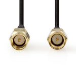 Nedis SMA Cable | SMA Male | SMA Male | Gold Plated | 50 Ohm | Single Shielded | 5.00 m | Round | PVC | Black | Label Nedis SMA Cable | SMA Male | SMA Male | Gold Plated | 50 Ohm | Single Shielded | 5.00 m | Round | PVC | Black | Label