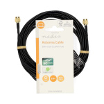 Nedis SMA Cable | SMA Male | SMA Male | Gold Plated | 50 Ohm | Single Shielded | 5.00 m | Round | PVC | Black | Label Nedis SMA Cable | SMA Male | SMA Male | Gold Plated | 50 Ohm | Single Shielded | 5.00 m | Round | PVC | Black | Label