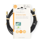Nedis SMA Cable | RP SMA Male | RP SMA Female | Gold Plated | 50 Ohm | Single Shielded | 2.00 m | Round | PVC | Black | Label Nedis SMA Cable | RP SMA Male | RP SMA Female | Gold Plated | 50 Ohm | Single Shielded | 2.00 m | Round | PVC | Black | Label