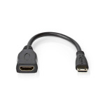Nedis High Speed HDMI™ Cable with Ethernet | HDMI™ Mini Connector | HDMI™ Output | 4K@30Hz | 10.2 Gbps | 0.20 m | Round | PVC | Black | Box Nedis High Speed HDMI™ Cable with Ethernet | HDMI™ Mini Connector | HDMI™ Output | 4K@30Hz | 10.2 Gbps | 0.20 m | Round | PVC | Black | Box
