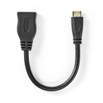 Nedis High Speed HDMI™ Cable with Ethernet | HDMI™ Mini Connector | HDMI™ Output | 4K@30Hz | 10.2 Gbps | 0.20 m | Round | PVC | Black | Box Nedis High Speed HDMI™ Cable with Ethernet | HDMI™ Mini Connector | HDMI™ Output | 4K@30Hz | 10.2 Gbps | 0.20 m | Round | PVC | Black | Box