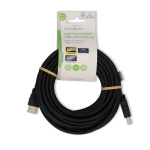 Nedis High Speed HDMI™ Cable with Ethernet | HDMI™ Connector | HDMI™ Connector | 4K@30Hz | ARC | 10.2 Gbps | 7.50 m | Round | PVC | Black | Label