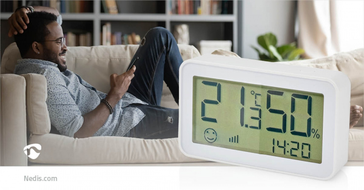 Nedis Smart Climate Sensor | Zigbee 3.0 | Battery Powered | Android™ / IOS | White