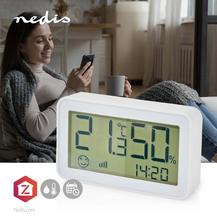 Nedis Smart Climate Sensor | Zigbee 3.0 | Battery Powered | Android™ / IOS | White