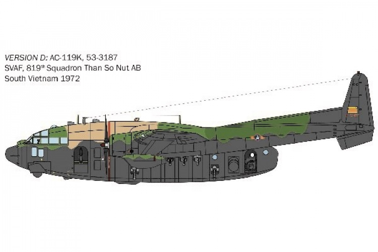 ITALERI 1:72 AC-119K Stinger ITALERI 1:72 AC-119K Stinger