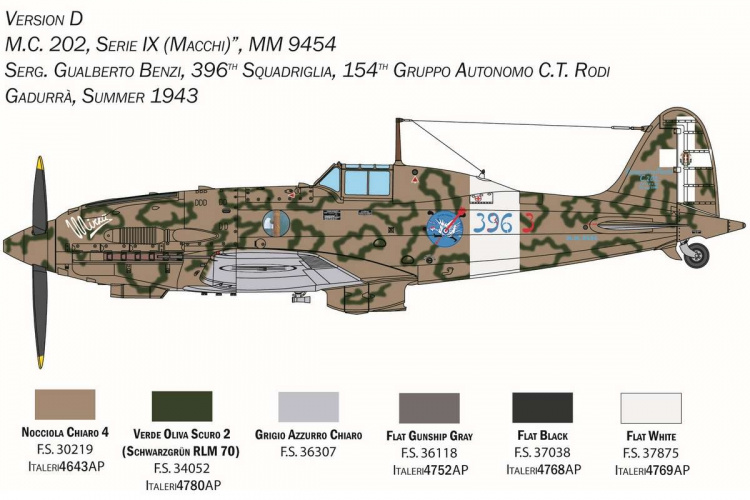 ITALERI 1:32 Macchi M.C. 202 \'Folgore\'