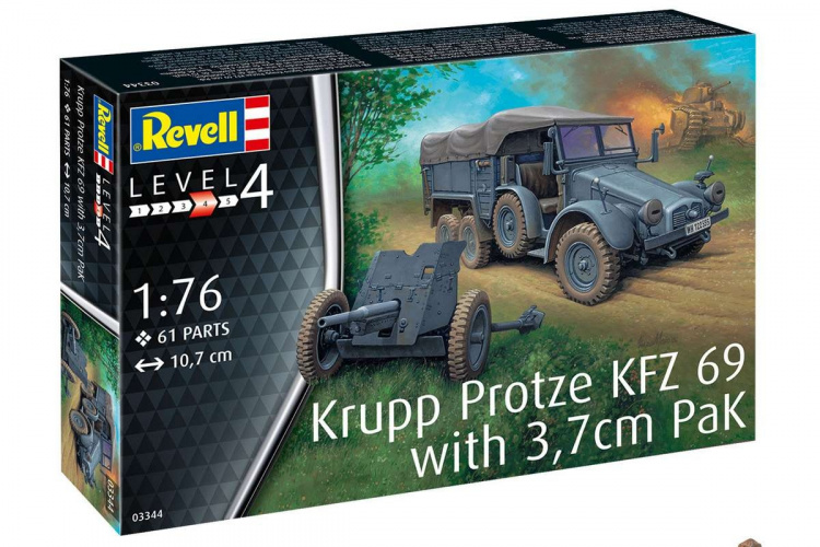 Revell Krupp Protze KFZ 69 with 3,7cm Pak 1:76 Revell Krupp Protze KFZ 69 with 3,7cm Pak 1:76