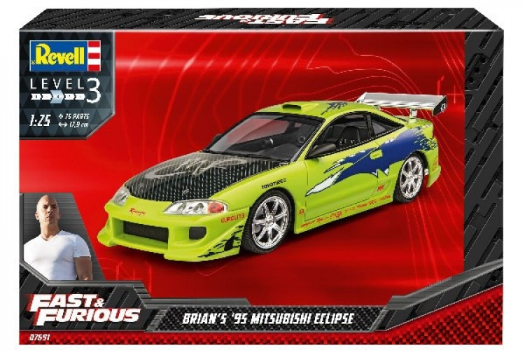 Revell Fast & Furious Brian\'s 1995 Mitsubi Eclipse 1:25 Revell Fast & Furious Brian\'s 1995 Mitsubi Eclipse 1:25