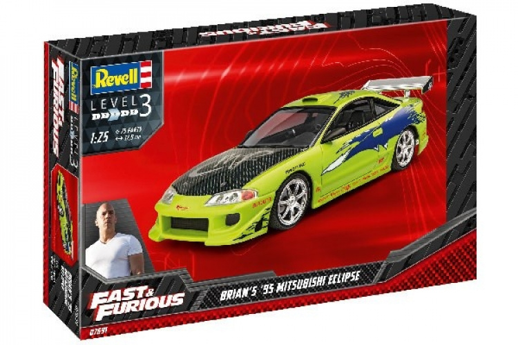 Revell Fast & Furious Brian\'s 1995 Mitsubi Eclipse 1:25 Revell Fast & Furious Brian\'s 1995 Mitsubi Eclipse 1:25