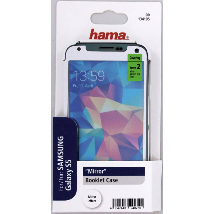 Hama r Booklet Case for Samsu ng Galaxy S5, white/silver