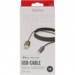 Hama Charging Cable Lightning Black 3.0m