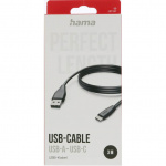 Hama Charging Cable USB-A to USB-C Black 3.0m