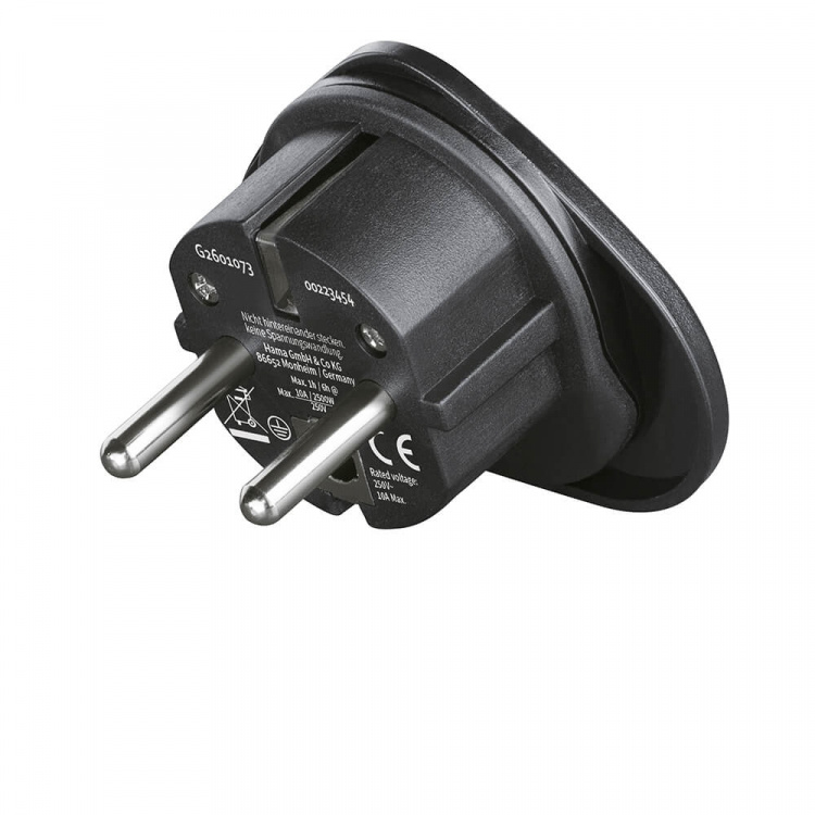Hama Traveladapter Type E/F Universal World-EU Black