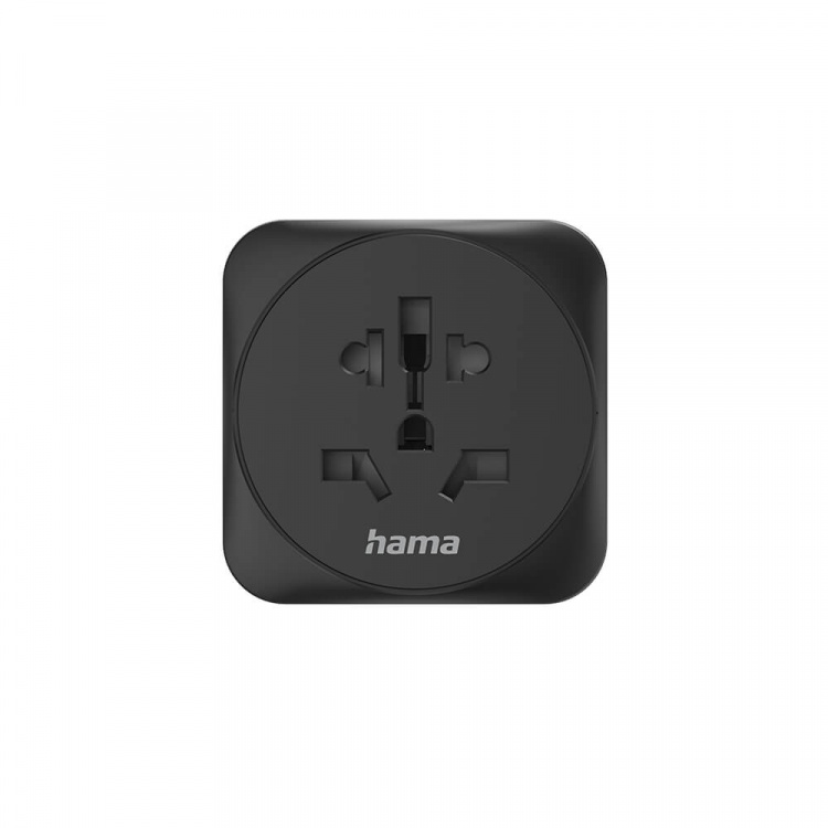 Hama Traveladapter Type E/F Universal World-EU Black