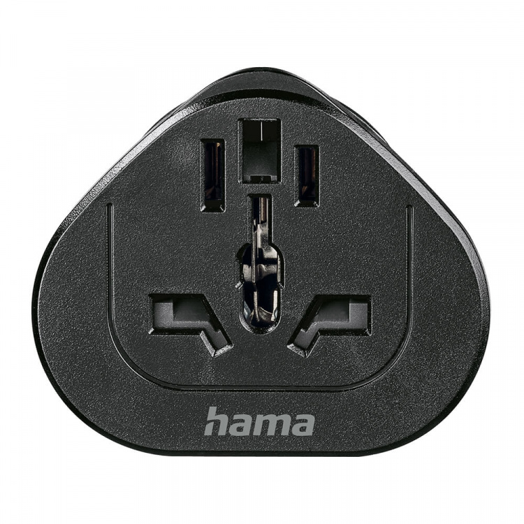 Hama Traveladapter Type E/F Universal World-EU Black
