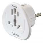 Hama Traveladapter Type E/F Universal World-EU White