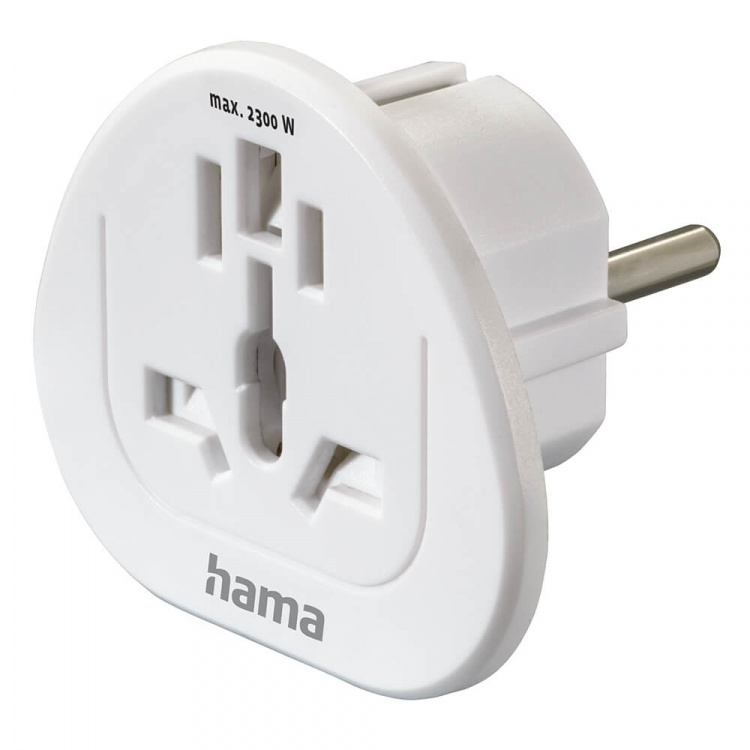 Hama Traveladapter Type E/F Universal World-EU White