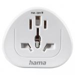 Hama Traveladapter Type E/F Universal World-EU White