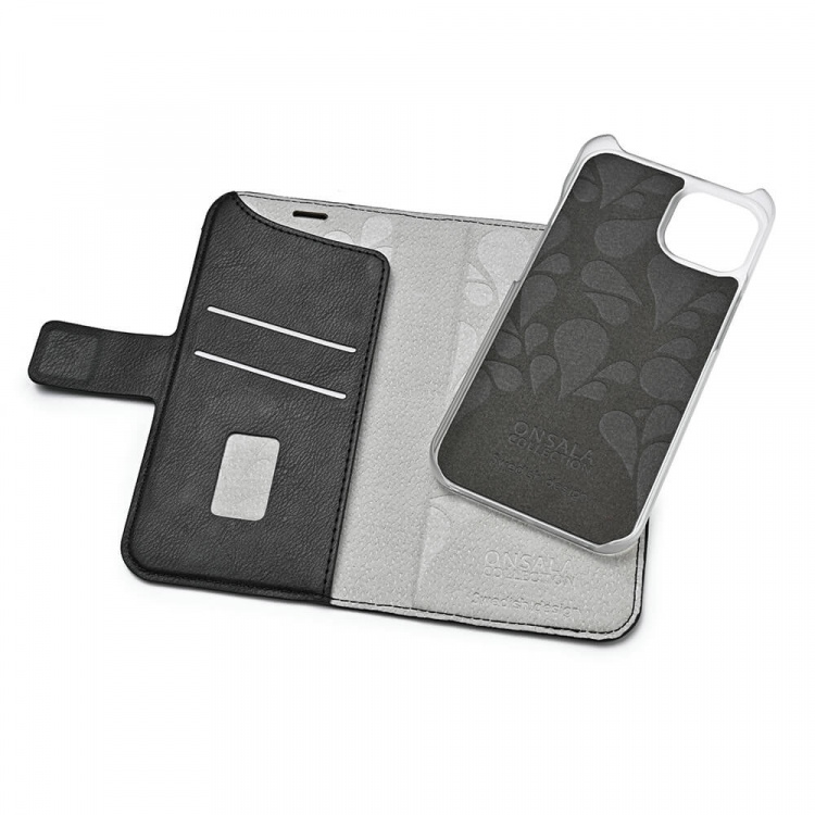 Onsala Wallet Case Eco 2 Card Slots MagSeries Black - iPhone 15 Plus