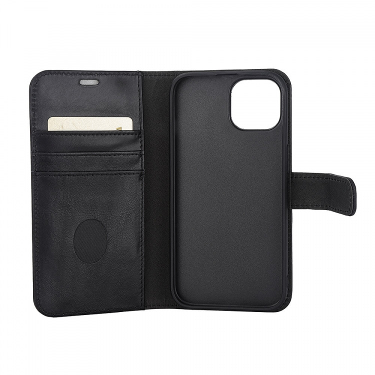 Radicover Wallet Case 2in1 Anti Radiation Leather MagS Black - iPhone 15 Radicover Wallet Case 2in1 Anti Radiation Leather MagS Black - iPhone 15