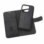 Radicover Wallet Case 2in1 Anti Radiation Leather MagS Black - iPhone 15 Pro