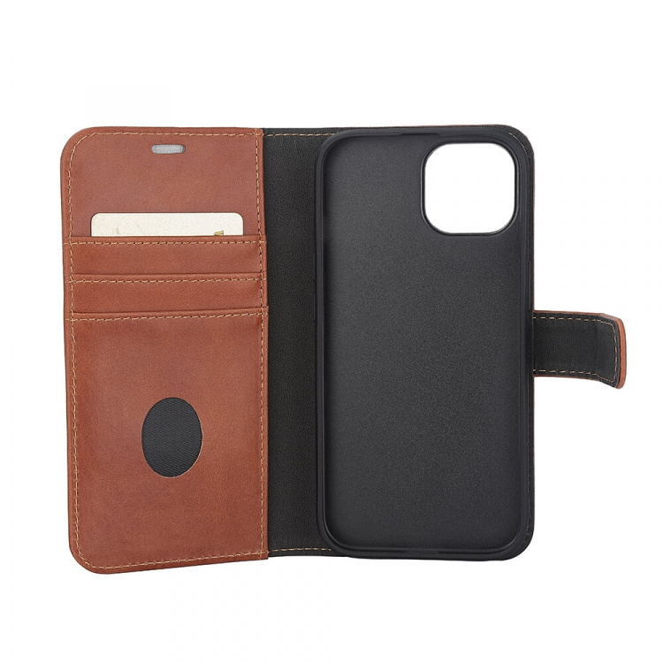 Radicover Wallet Case 2in1 Anti Radiation Leather MagS Brown - iPhone 15 Radicover Wallet Case 2in1 Anti Radiation Leather MagS Brown - iPhone 15