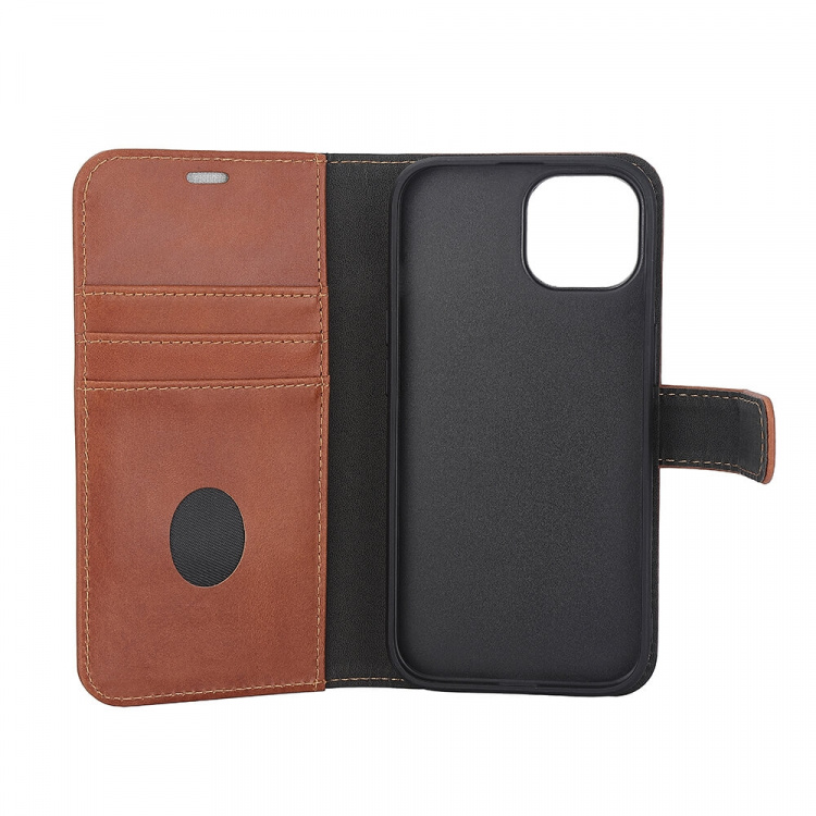 Radicover Wallet Case 2in1 Anti Radiation Leather MagS Brown - iPhone 15 Radicover Wallet Case 2in1 Anti Radiation Leather MagS Brown - iPhone 15