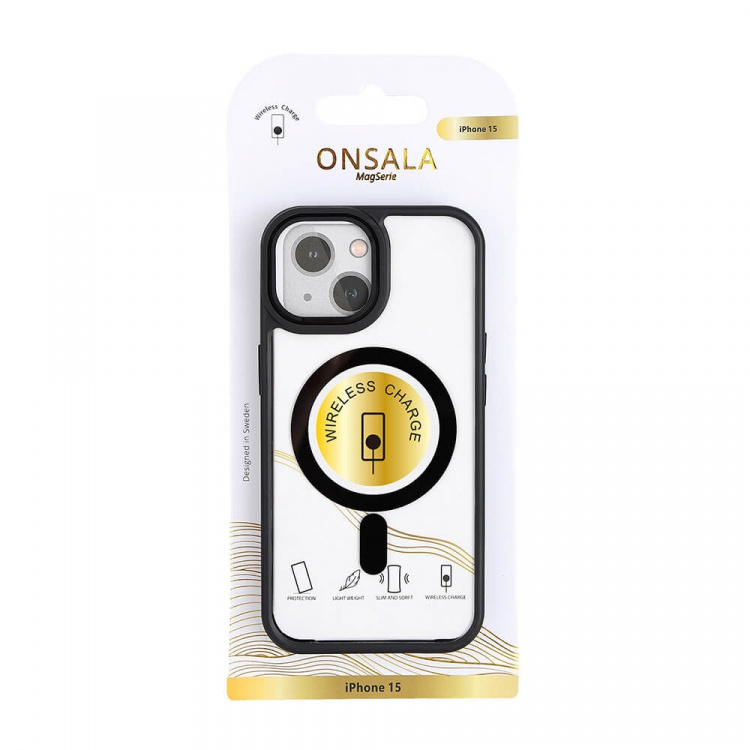 Onsala Phone Case Bumper MagSeries Black & Clear - iPhone 13/14/15