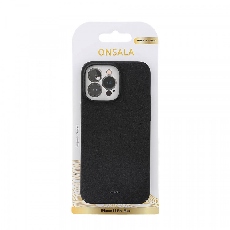 Onsala Phone Case Ultra Slim Sand Burst Black - iPhone 15 Pro Max