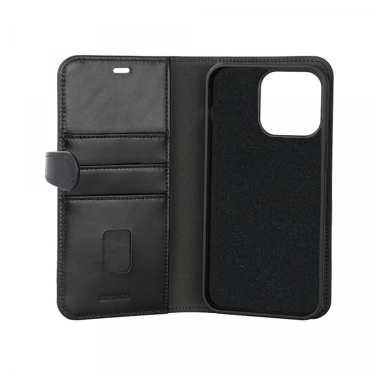 Buffalo Wallet Case 2-in-1 3 Card MagSeries Black - iPhone 15 Pro Max Buffalo Wallet Case 2-in-1 3 Card MagSeries Black - iPhone 15 Pro Max