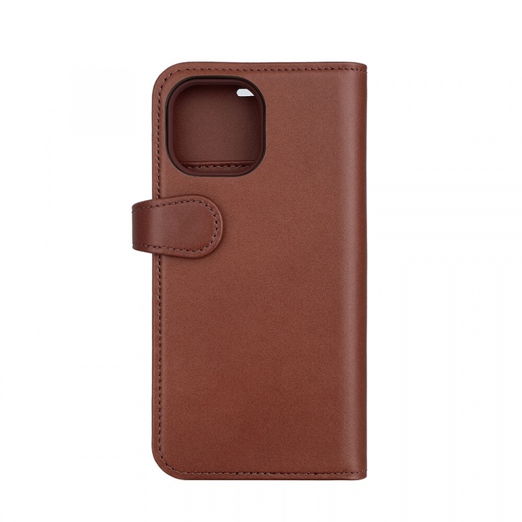 Buffalo Wallet Case 2-in-1 3 Card MagSeries Brown - iPhone 15
