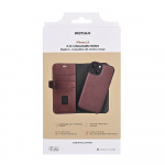 Buffalo Wallet Case 2-in-1 3 Card MagSeries Brown - iPhone 15
