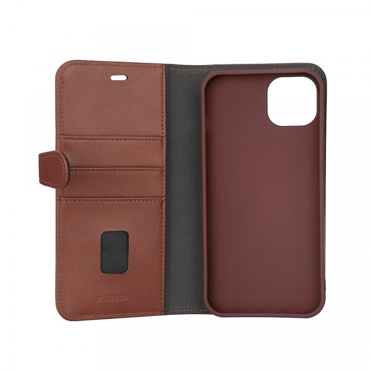 Buffalo Wallet Case 2-in-1 3 Card MagSeries Brown - iPhone 15 Plus Buffalo Wallet Case 2-in-1 3 Card MagSeries Brown - iPhone 15 Plus