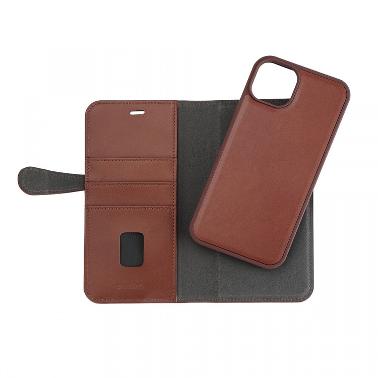 Buffalo Wallet Case 2-in-1 3 Card MagSeries Brown - iPhone 15 Plus Buffalo Wallet Case 2-in-1 3 Card MagSeries Brown - iPhone 15 Plus