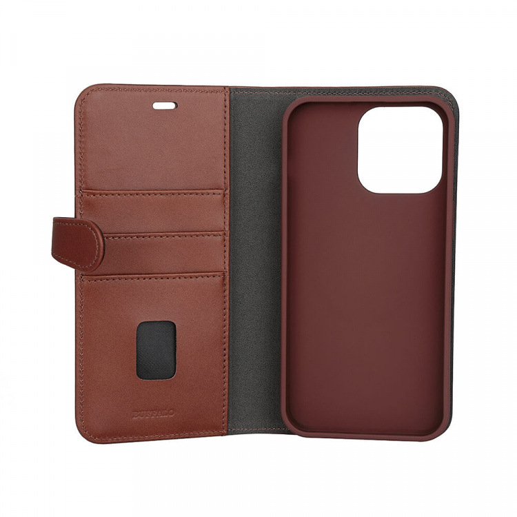 Buffalo Wallet Case 2-in-1 3 Card MagSeries Brown - iPhone 15 Pro Max Buffalo Wallet Case 2-in-1 3 Card MagSeries Brown - iPhone 15 Pro Max