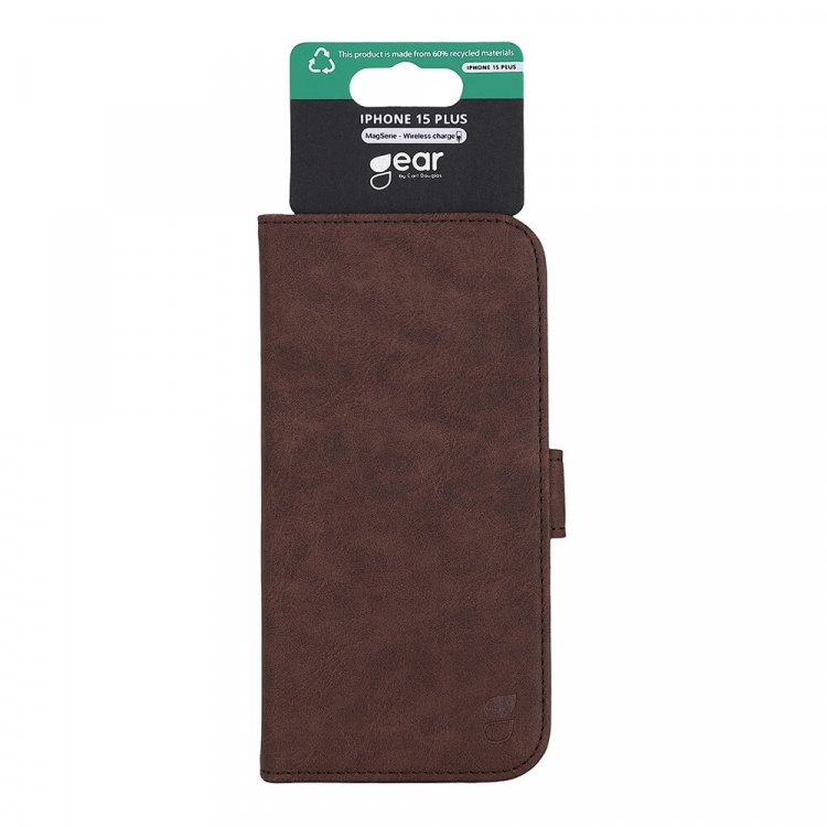 Gear Wallet Case 3 Card Slots Magseries Brown - iPhone 15 Plus Gear Wallet Case 3 Card Slots Magseries Brown - iPhone 15 Plus