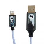 BATMAN USB A to Lightning Light-Up 1,2m MFI Bat Logo