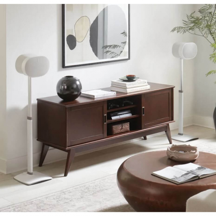 SANUS Floor Stand Adjustable for Sonos ERA 300 Pair White