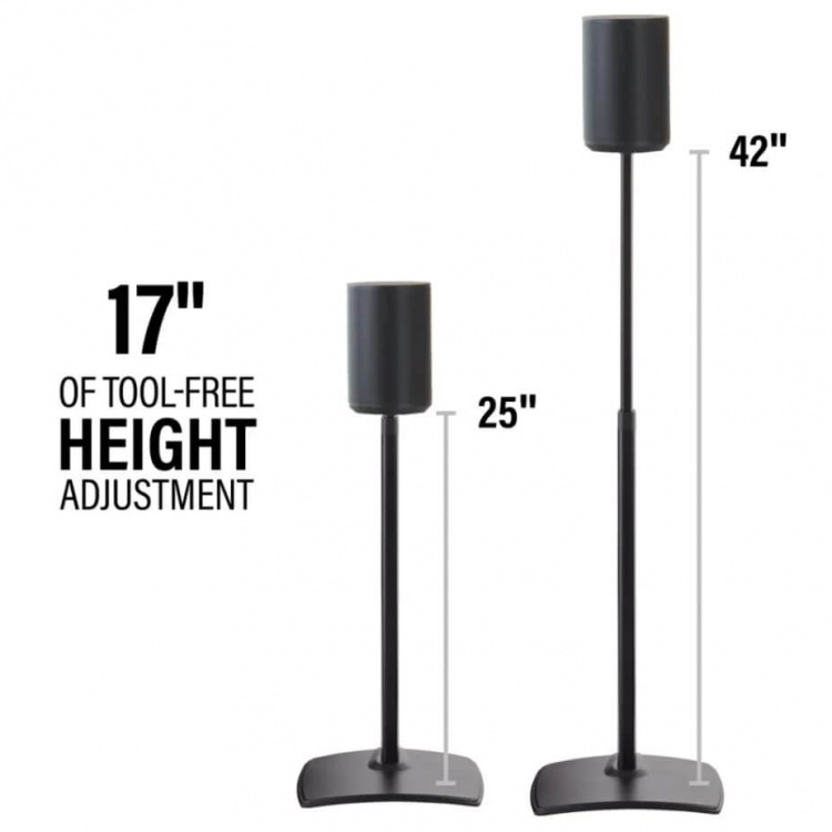 SANUS Floor Stand Adjustable for Sonos ERA 100 Single Black SANUS Floor Stand Adjustable for Sonos ERA 100 Single Black