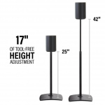 SANUS Floor Stand Adjustable for Sonos ERA 100 Pair Black SANUS Floor Stand Adjustable for Sonos ERA 100 Pair Black