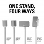 SANUS Floor Stand for Sonos One SL Play:1 Play:3 Pair White
