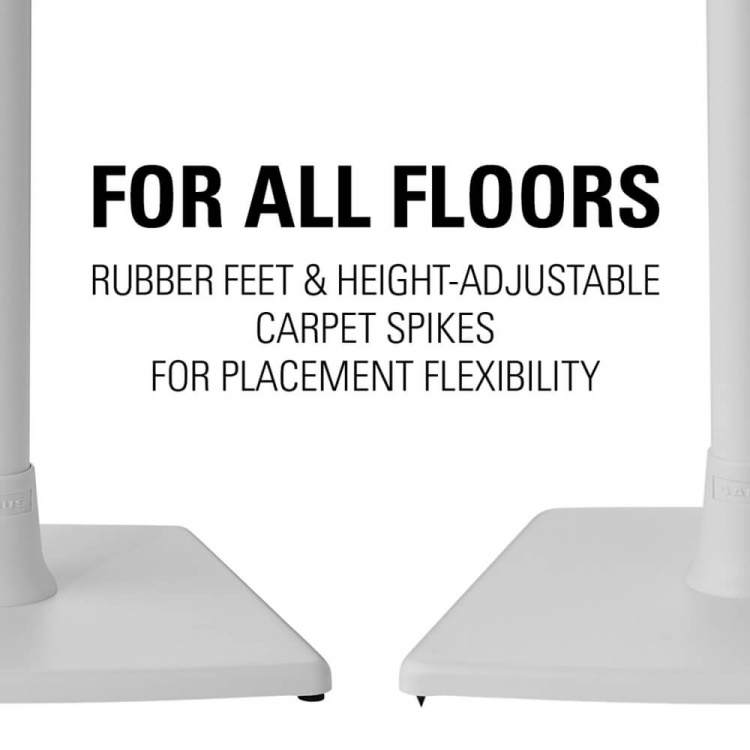 SANUS Floor Stand for Sonos One SL Play:1 Play:3 Pair White