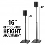 SANUS Floor Stand Adjustable One SL Play:1 Play:3 Single Black SANUS Floor Stand Adjustable One SL Play:1 Play:3 Single Black